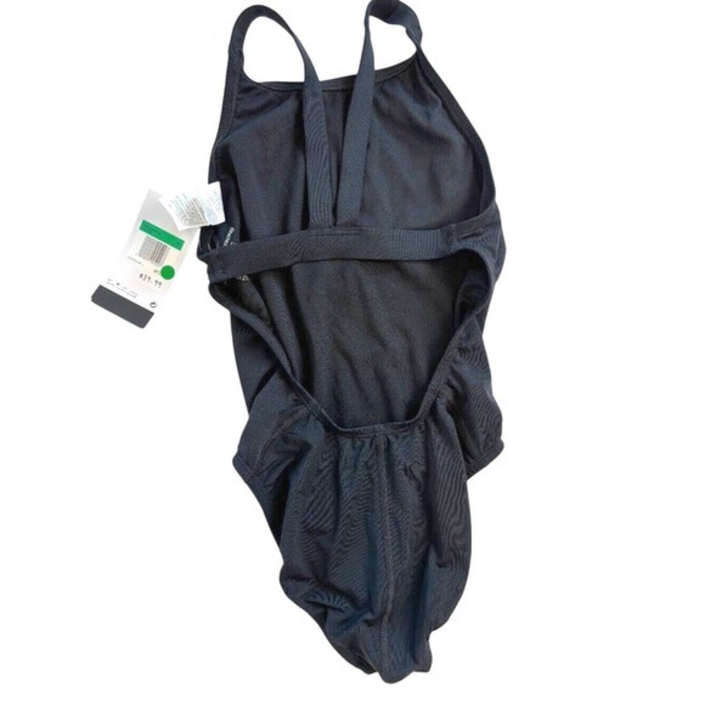 NEW Nike Hydrastrong Fastback One Piece Swimsuit Black 30 Watersports Consign - Picture 6 of 12